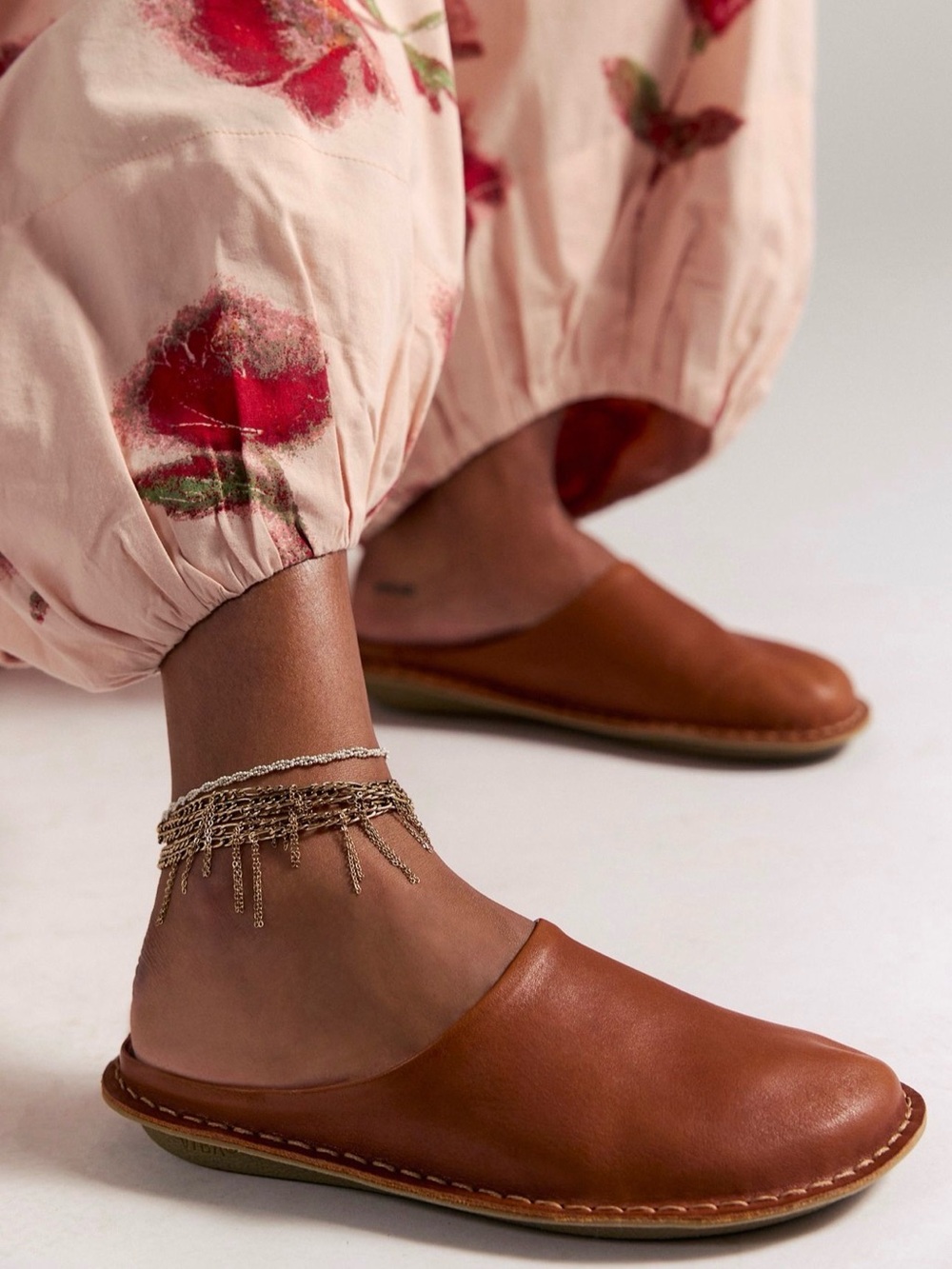 VIBAe Roma leather mules in cognac brown NEW Size 37 EU